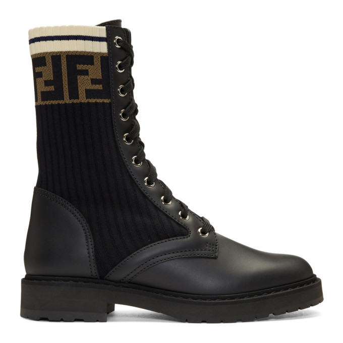 Fendi Black Forever Fendi Sock Boots Fendi