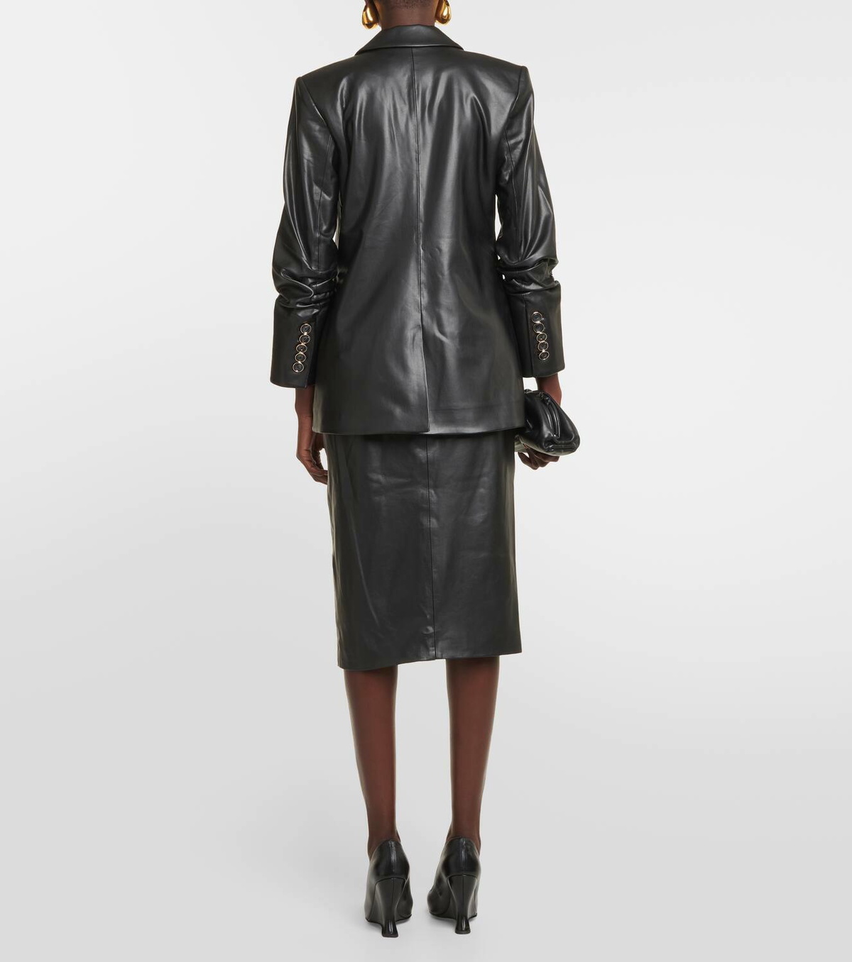 Veronica Beard Beacon faux leather blazer