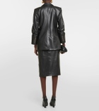 Veronica Beard Beacon faux leather blazer