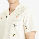 Percival Men's Olive Tapestry Shirt in Ecru