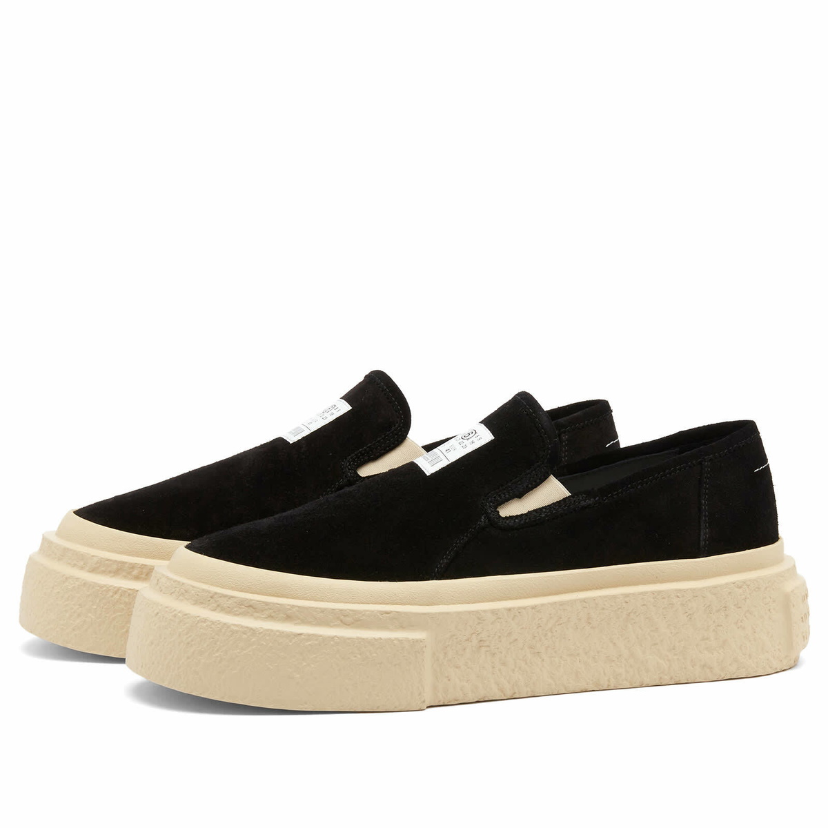 MM6 Maison Margiela Men's Slip on Sneakers in Black