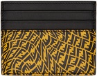 Fendi Yellow & Black FF Vertigo Card Holder