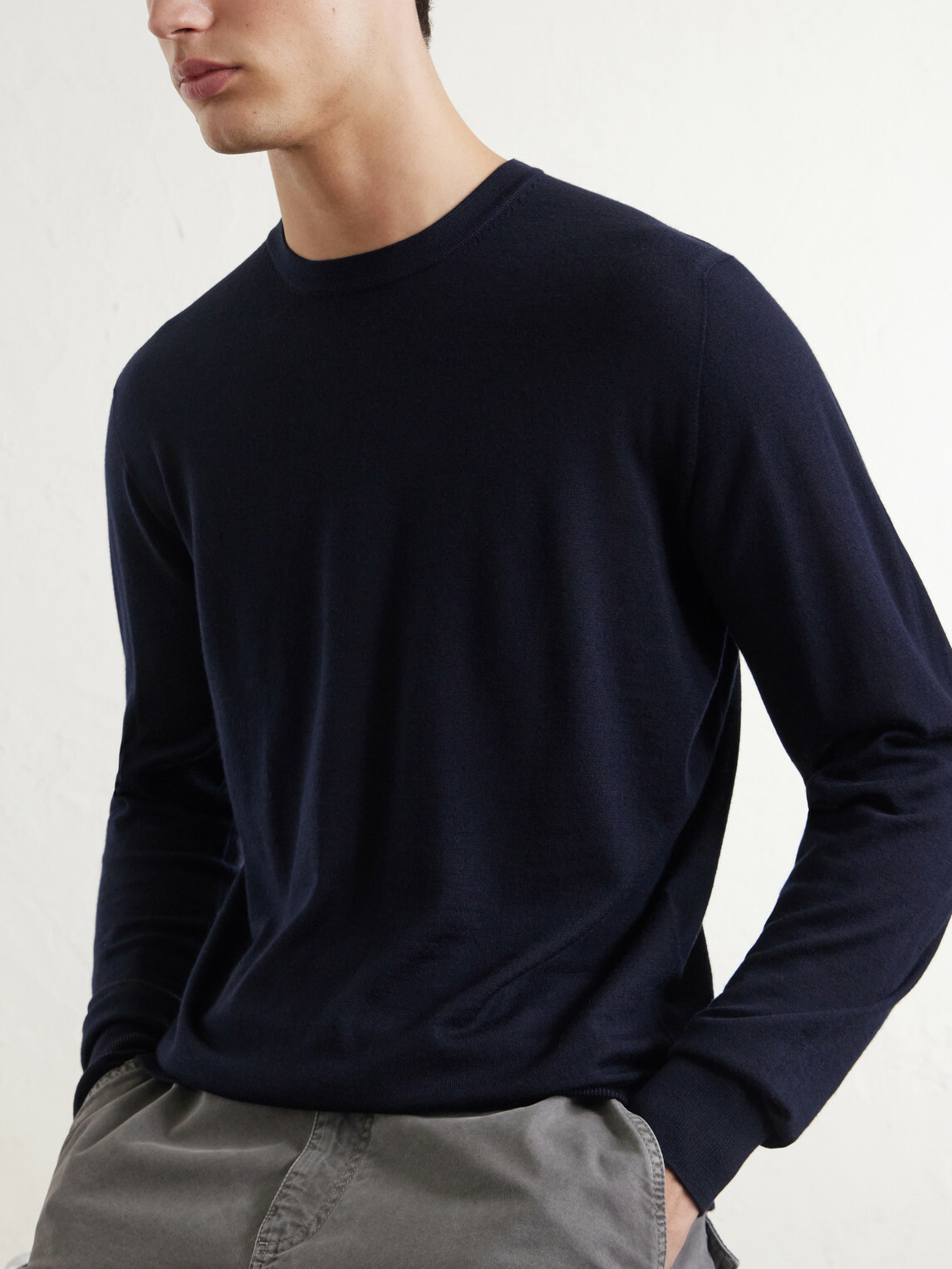 SEASE - Lasca Wish® Virgin Wool T-Shirt - Blue
