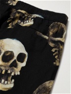 Endless Joy - Skull Wide-Leg Printed TENCEL-Blend Twill Shorts - Black