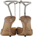 Jimmy Choo Beige Saeda 85 Heels