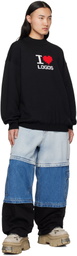 VETEMENTS Blue & Black Runway Deconstructed Cargo Pants