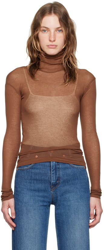 Photo: BITE Brown Ribbed Turtleneck