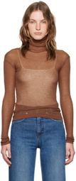 BITE Brown Ribbed Turtleneck