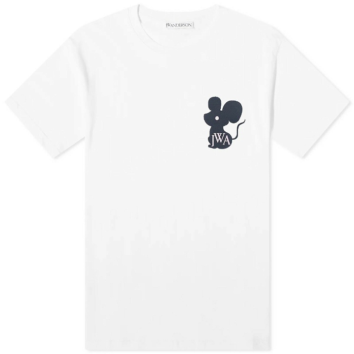 Photo: JW Anderson Men's Embroidered Mouse T-Shirt in White