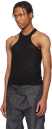 Courrèges Black Scuba Mesh Tank Top