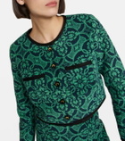 Marine Serre - Jacquard cropped cotton jacket