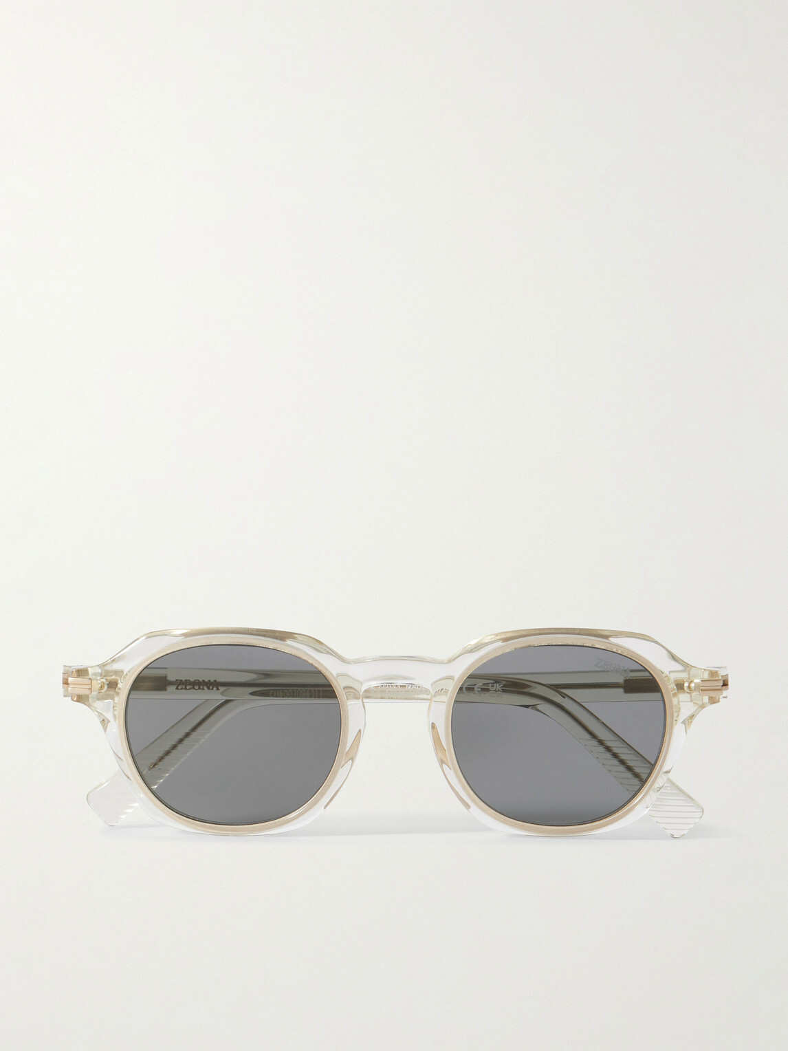 Zegna - Round-Frame Acetate Sunglasses