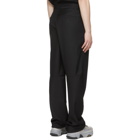 C2H4 Black Filtered Reality Folded Waist Tailored Trousers