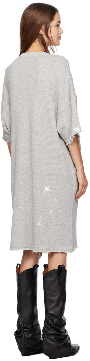 R13 Gray Grunge Minidress