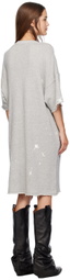 R13 Gray Grunge Minidress