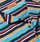 Missoni - Camp-Collar Striped Cotton-Jersey Shirt - Blue
