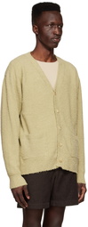 AURALEE Green Cotton Cardigan