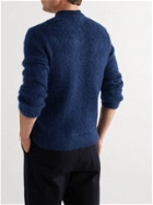 Giorgio Armani - Slim-Fit Mohair-Blend Sweater - Blue