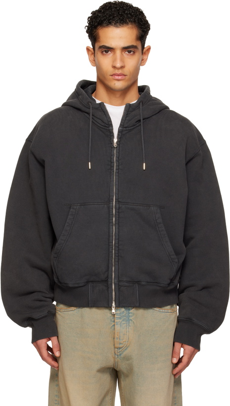 Photo: HOPE Black Oversized Zip-Up Hoodie