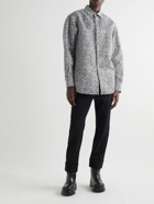Valentino - Oversized Leopard-Print Nylon Shirt Jacket - Gray