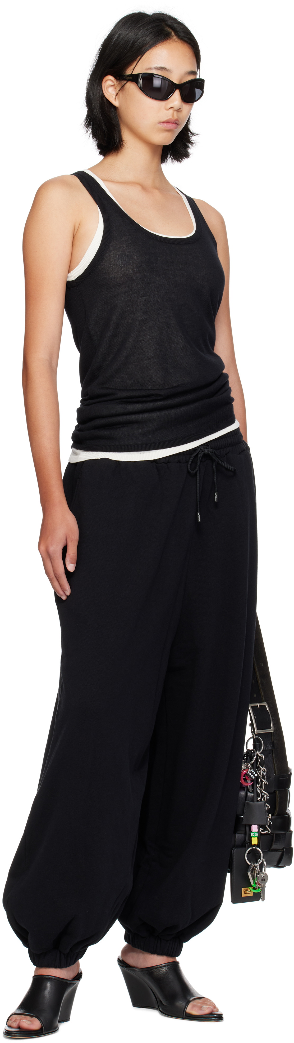 LU'U DAN Black Baggy Bontan Lounge Pants