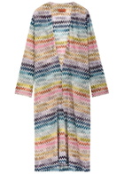 Missoni Zigzag-intarsia Metallic-knit Cardigan Silver