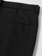SAINT LAURENT - Wide-Leg Pleated Grain de Poudre Wool Trousers - Black