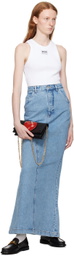 Moschino Jeans White Patch Tank Top