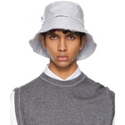 ADER error White and Black Striped Needle Logo Cloche Hat