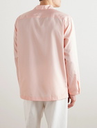 UMIT BENAN B - Camp-Collar Silk-Poplin Shirt - Pink