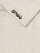 Canali - Kai Herringbone Wool, Linen and Silk-Blend Blazer - Neutrals
