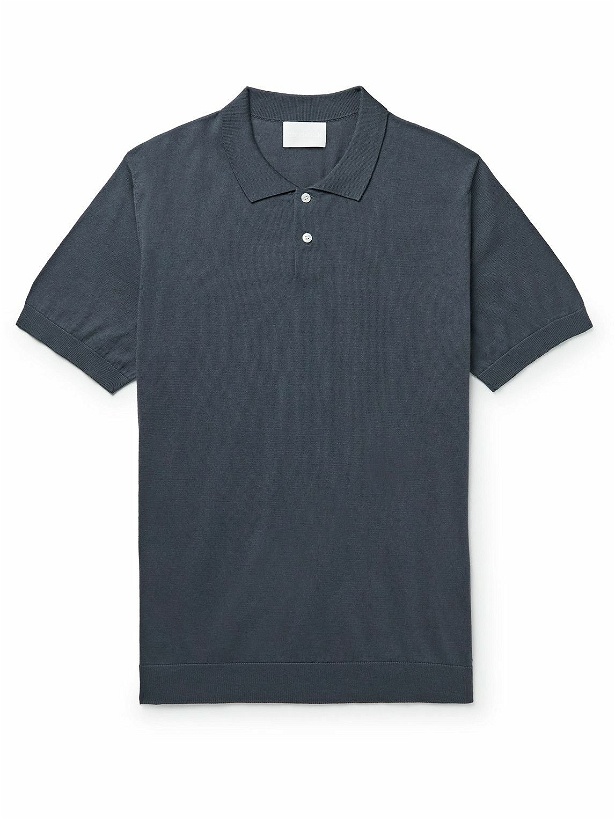 Photo: Handvaerk - Mercerised Pima Cotton Polo Shirt - Gray