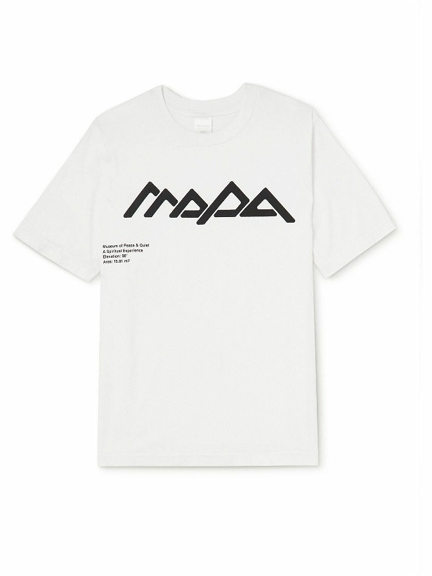 Photo: Museum Of Peace & Quiet - Peaks Printed Cotton-Jersey T-Shirt - White