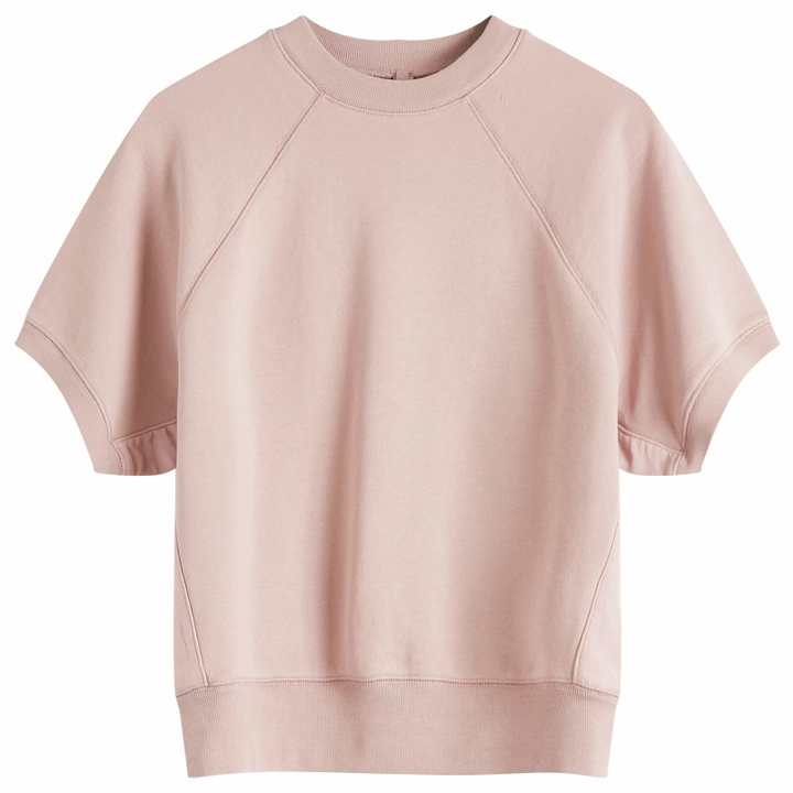 Photo: SKIMS Women's Raglan Short Sleeve Sweatshirt in Fawn