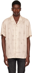 Ksubi Beige Stik N Poke Resort Shirt