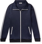 Valentino - Oversized Striped Tech-Jersey Track Jacket - Men - Navy