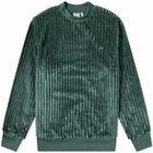 Adidas Men's Contempo Pleated Fleece Crew Sweat in Mineral Green