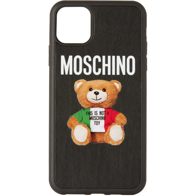 Photo: Moschino Black Italian Teddy Bear iPhone 11 Pro Max Case