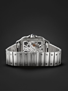 Cartier - Santos de Cartier Skeleton Hand-Wound 39.8mm Interchangeable Stainless Steel and Alligator Watch