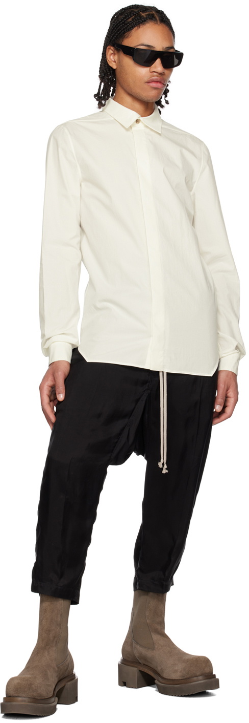 Rick Owens White Office Shirt Rick Owens
