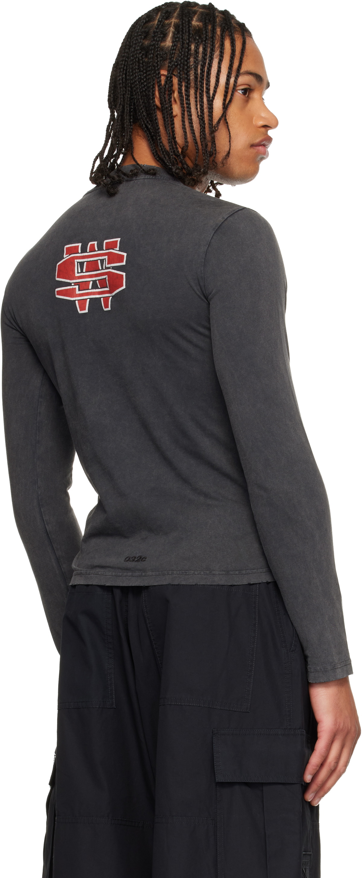 032c Black One Dollar Bill Tight Longsleeve T-shirt