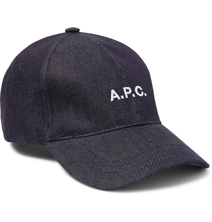 Photo: A.P.C. - Logo-Embroidered Denim Baseball Cap - Blue