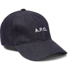 A.P.C. - Logo-Embroidered Denim Baseball Cap - Blue