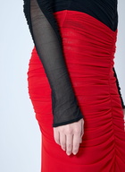 Mugler Ruched Mesh Bodysuit