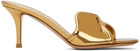 Gianvito Rossi Gold Lucrezia 70 Mules
