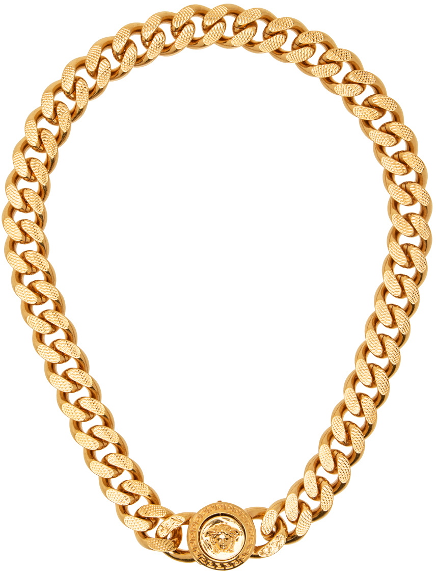 Versace Gold Medusa Chain Choker Necklace