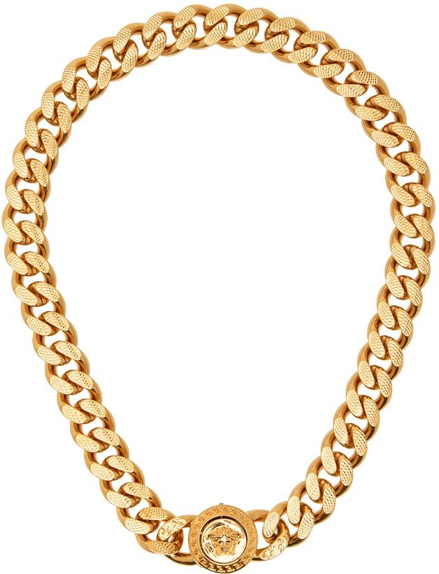 Photo: Versace Gold Medusa Chain Choker Necklace