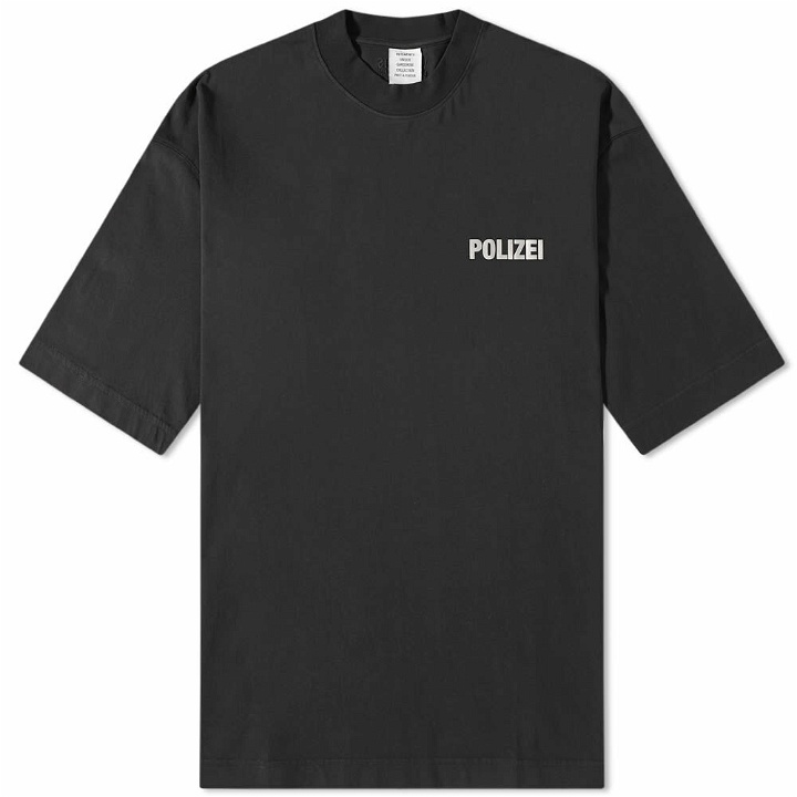 Photo: Vetements Men's Polizei T-Shirt in Black