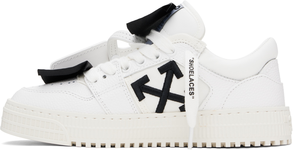 Off-White White & Black Low Top 3.0 Off Court Sneakers