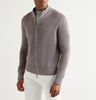 Peter Millar - Nordic Reversible Ribbed Merino Wool Zip-Up Sweater - Brown